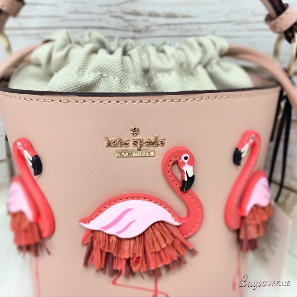 Kate spade bag pippa flamingo by the pool bucket - Picture 5 of 8